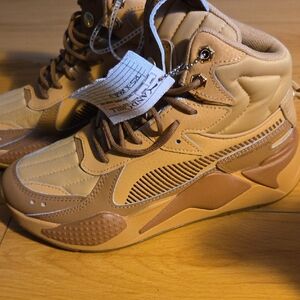 Puma Tan and Brown High-Top Sneakers